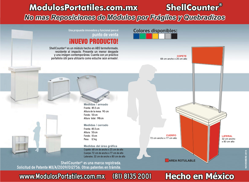 Modulo Degustador ShellCounter, Portatil para Demostracion, Ventas, Promocion y Publicidad.